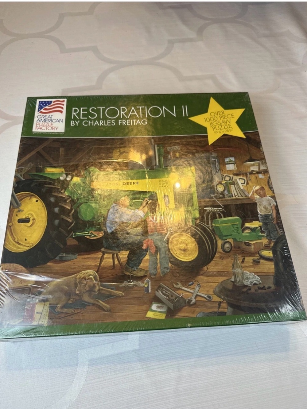 JOHN DEERE Puzzle "Restoration II" 1000 Piece Jigsaw Charles Freitag #8612 NEW!